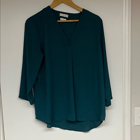 Eloquii Tops - VanHeusen Deep Teal V-Neck Long Sleeve Blouse